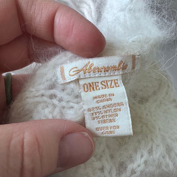 Abercrombie White Scarf with Fringe - Dainty Design - Picture 5 of 5